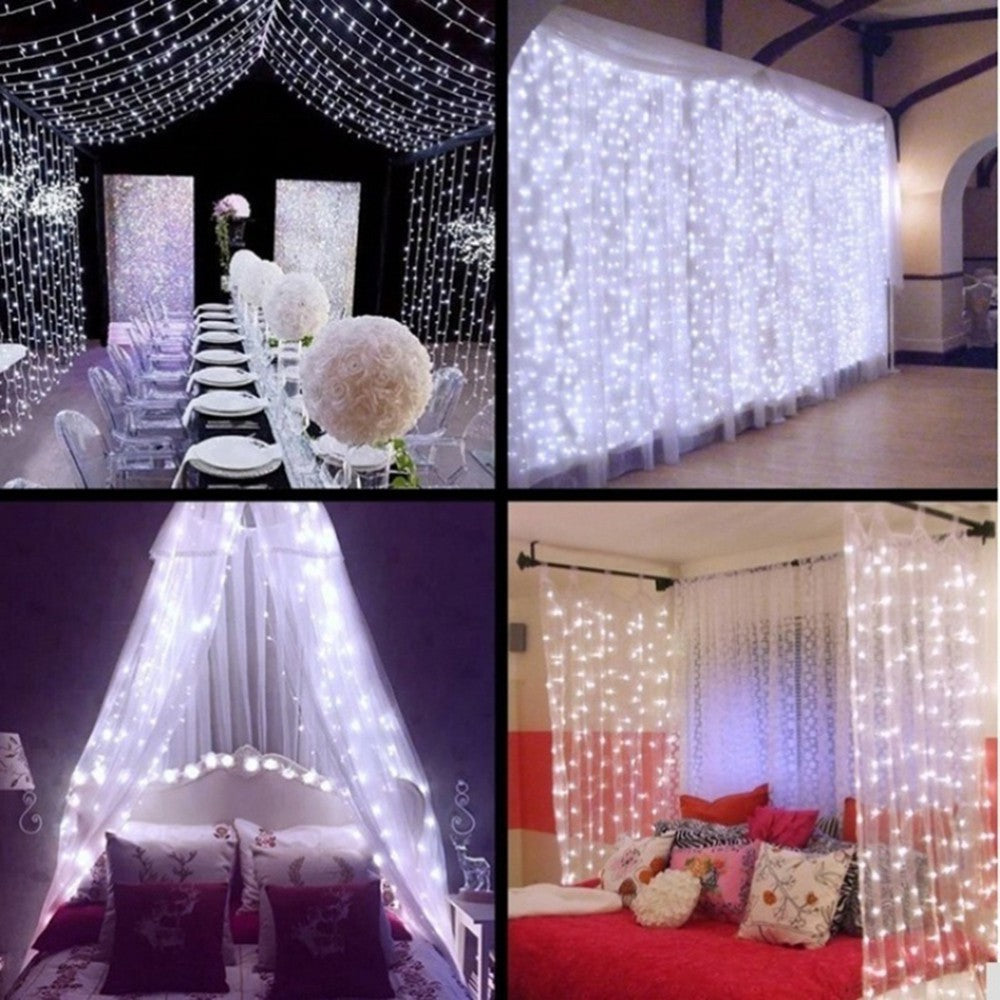 3M LED Curtain String Christmas Fairy Lights - XmasTree Online