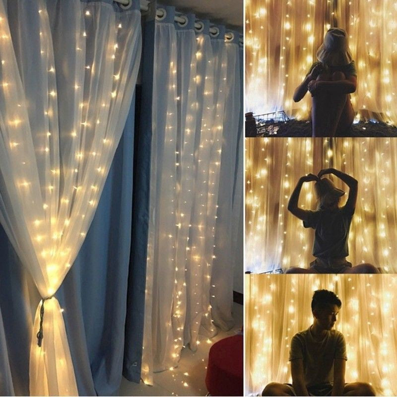 3M LED Curtain String Christmas Fairy Lights - XmasTree Online
