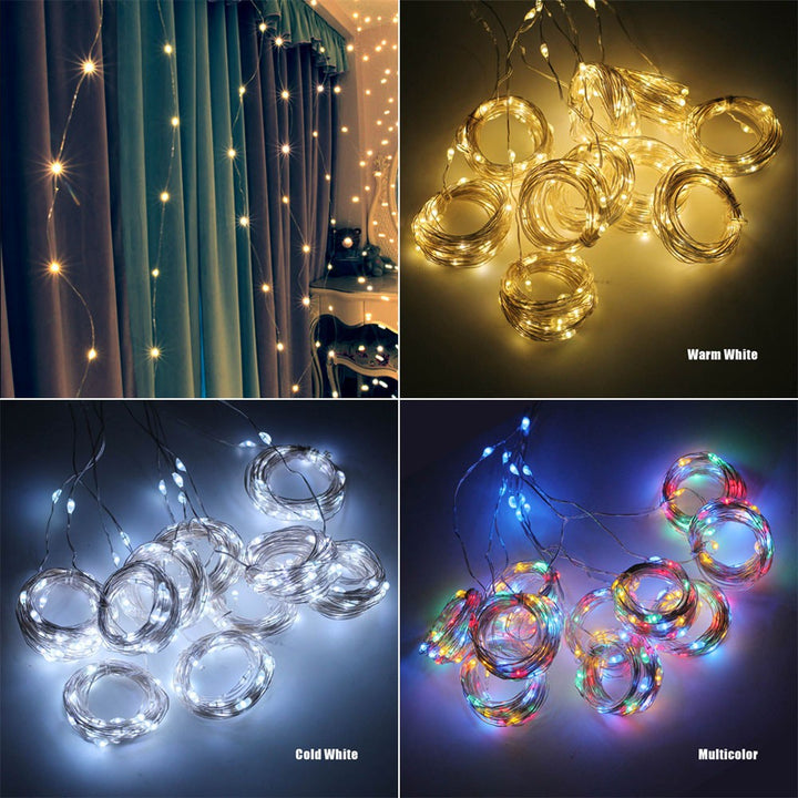 3M LED Curtain String Christmas Fairy Lights - XmasTree Online
