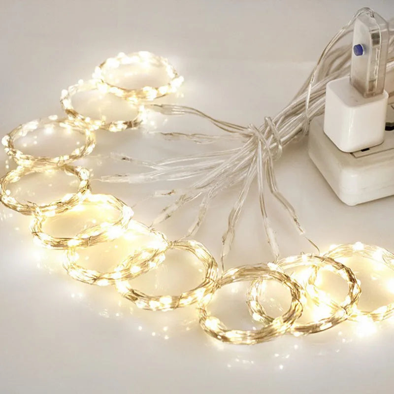 3M LED Curtain String Christmas Fairy Lights - XmasTree Online