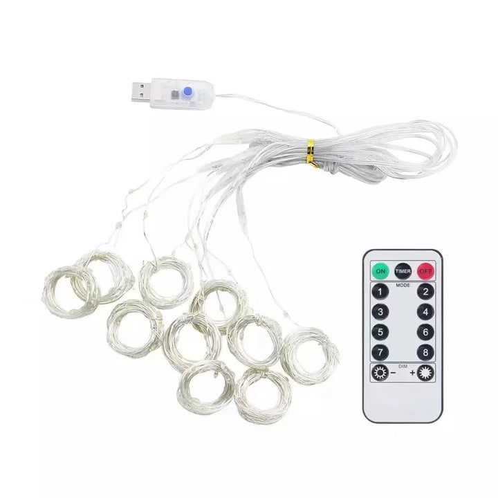 3M LED Curtain String Christmas Fairy Lights - XmasTree Online