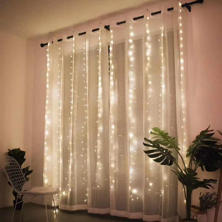 3M LED Curtain String Christmas Fairy Lights - XmasTree Online
