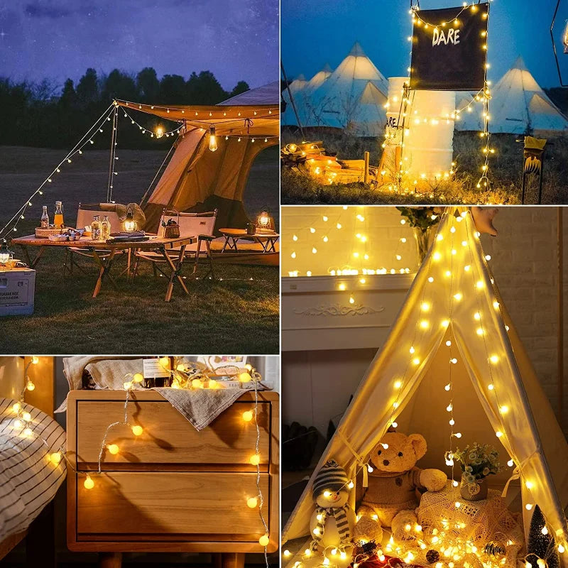 10M Globe Fairy Lights – USB/Battery String Lights for Christmas, Garden & Indoor Decor