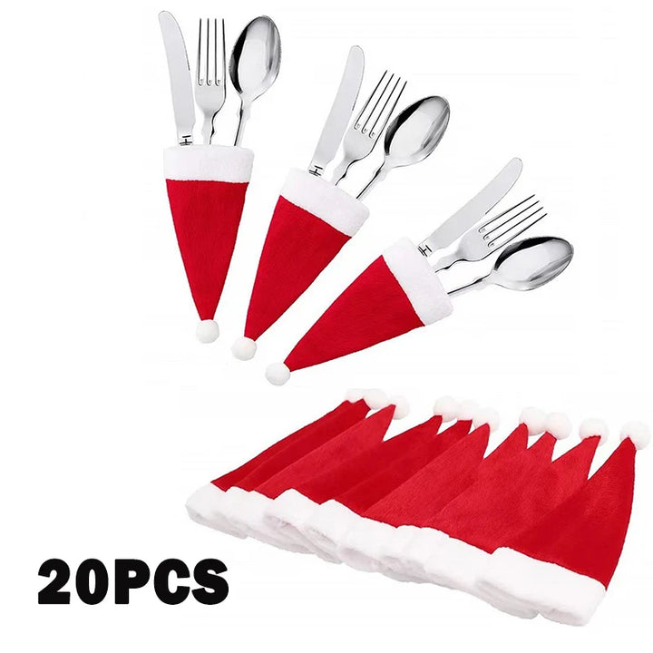 Christmas Cutlery Holders – Festive Tableware Bags for Forks & Knives