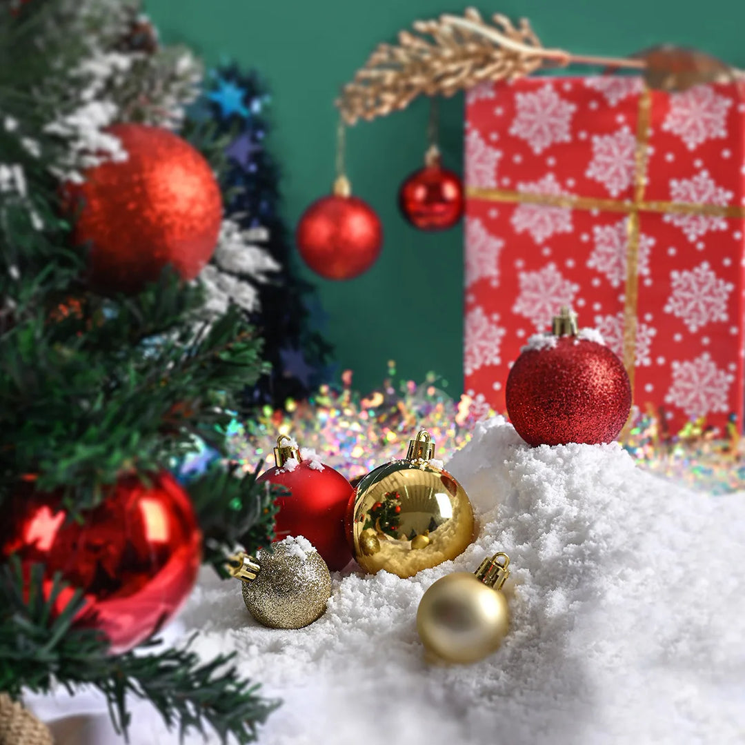 24pcs 3cm Christmas Tree Ornaments – Mini Hanging Ball Decorations