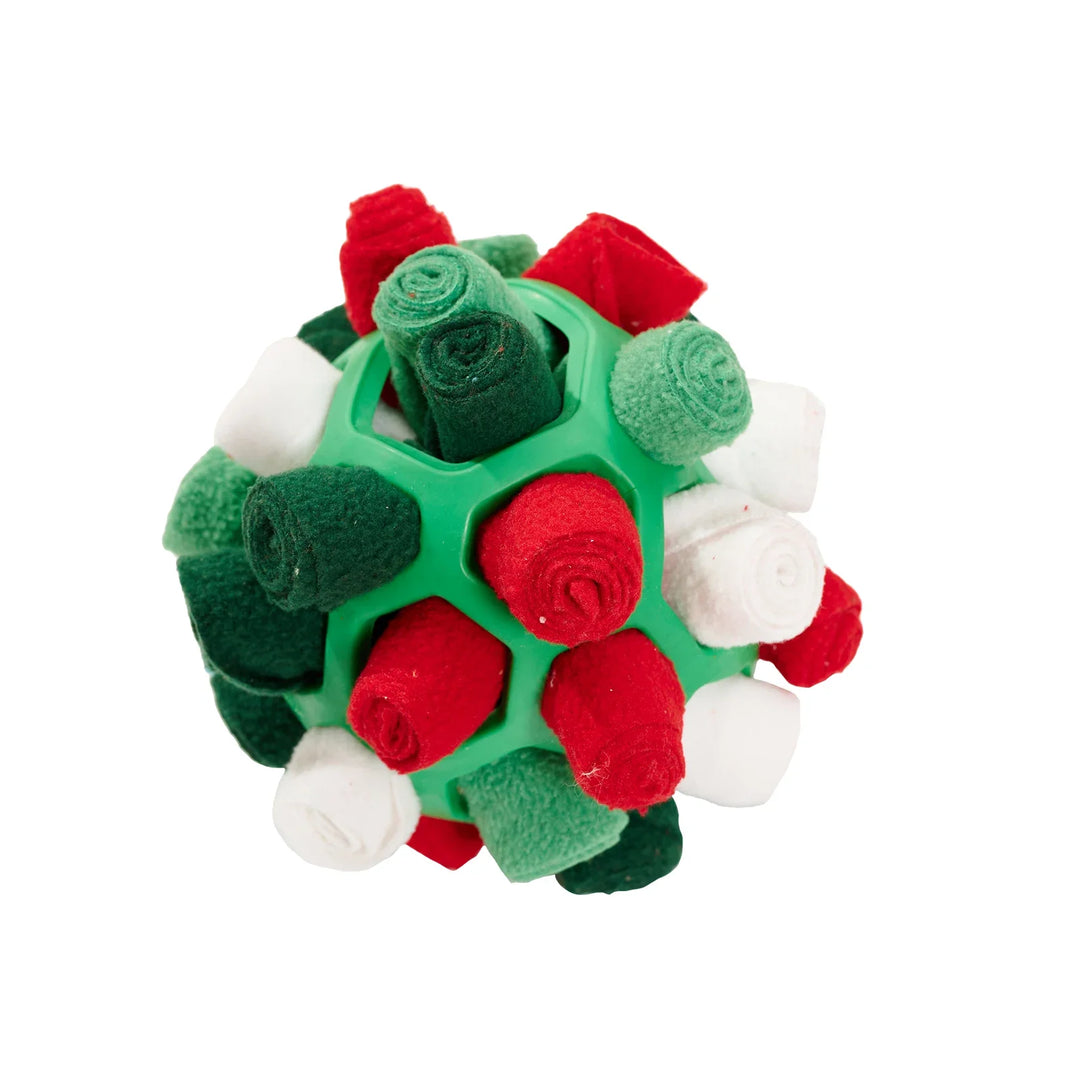 Christmas Dog Sniffing Ball – Interactive Rubber Puzzle Toy for Pets