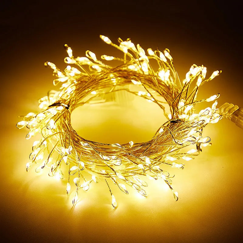 3/6/9M USB Power LED Firecracker Christmas Fairy String Lights with Remote Control