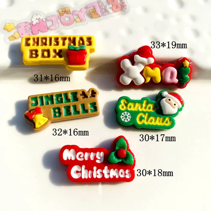 10pcs Christmas Snowman Fridge Magnets – Cute Resin Christmas Holiday Kitchen Decor