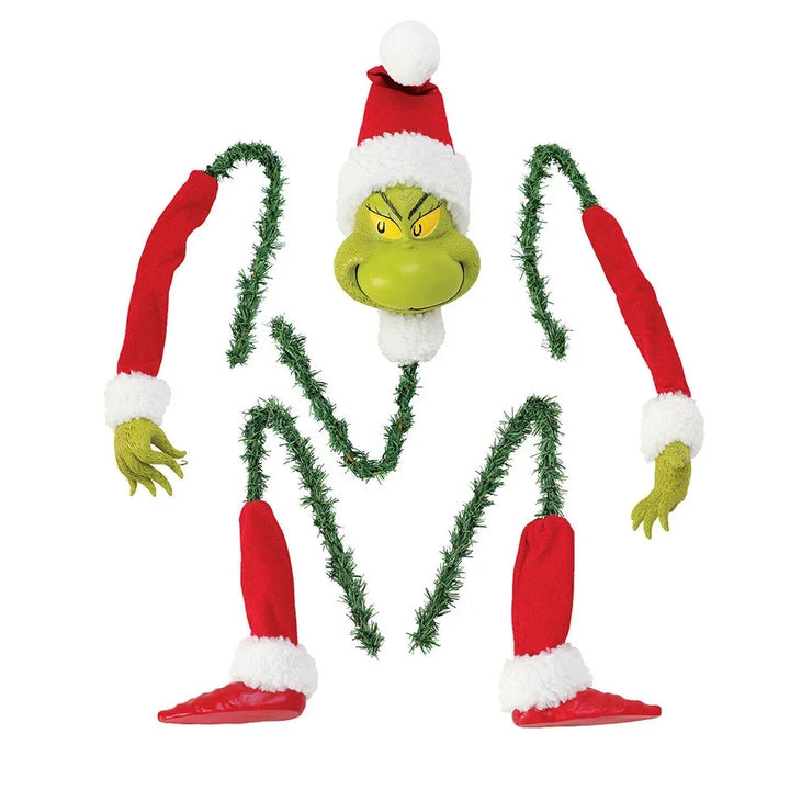 Grinch & Elf Christmas Tree Topper – Head, Arms & Legs Decoration for Xmas Tree & Party