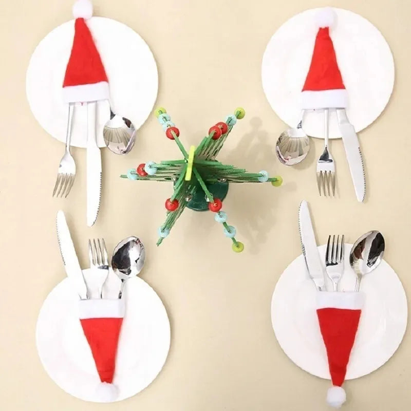 Christmas Cutlery Holders – Festive Tableware Bags for Forks & Knives