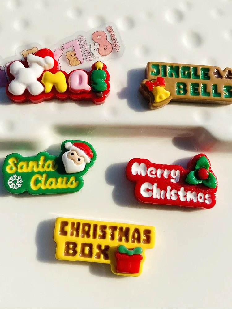 10pcs Christmas Snowman Fridge Magnets – Cute Resin Christmas Holiday Kitchen Decor