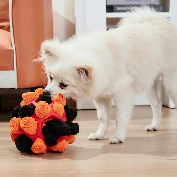 Christmas Dog Sniffing Ball – Interactive Rubber Puzzle Toy for Pets