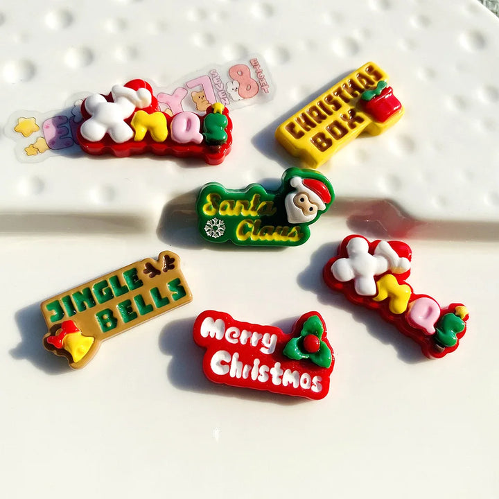 10pcs Christmas Snowman Fridge Magnets – Cute Resin Christmas Holiday Kitchen Decor