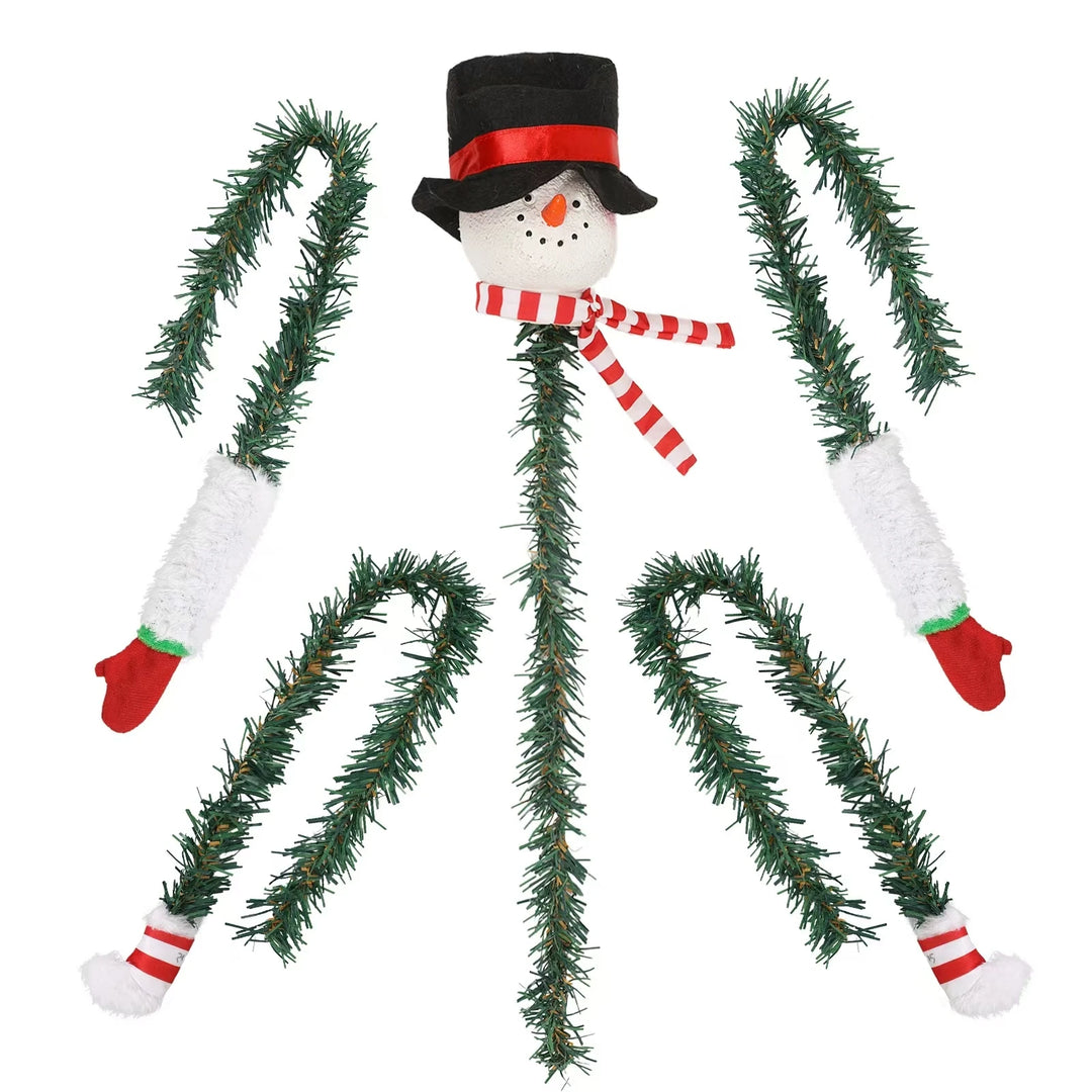 Grinch & Elf Christmas Tree Topper – Head, Arms & Legs Decoration for Xmas Tree & Party