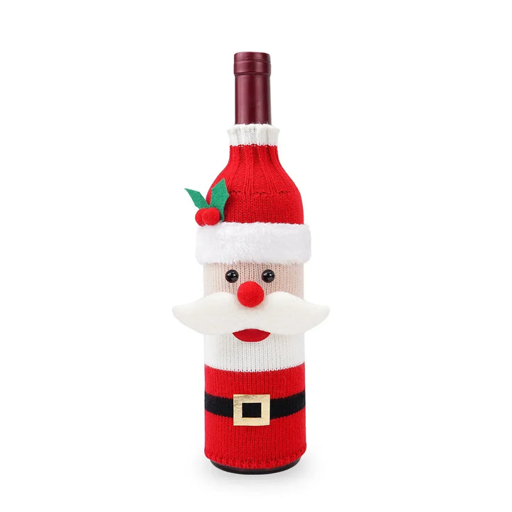 Christmas Wine Bottle Covers – Santa & Snowman Holiday Decor Bags