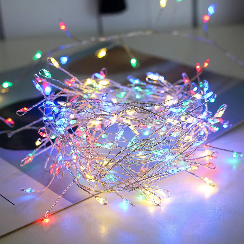 3/6/9M USB Power LED Firecracker Christmas Fairy String Lights with Remote Control