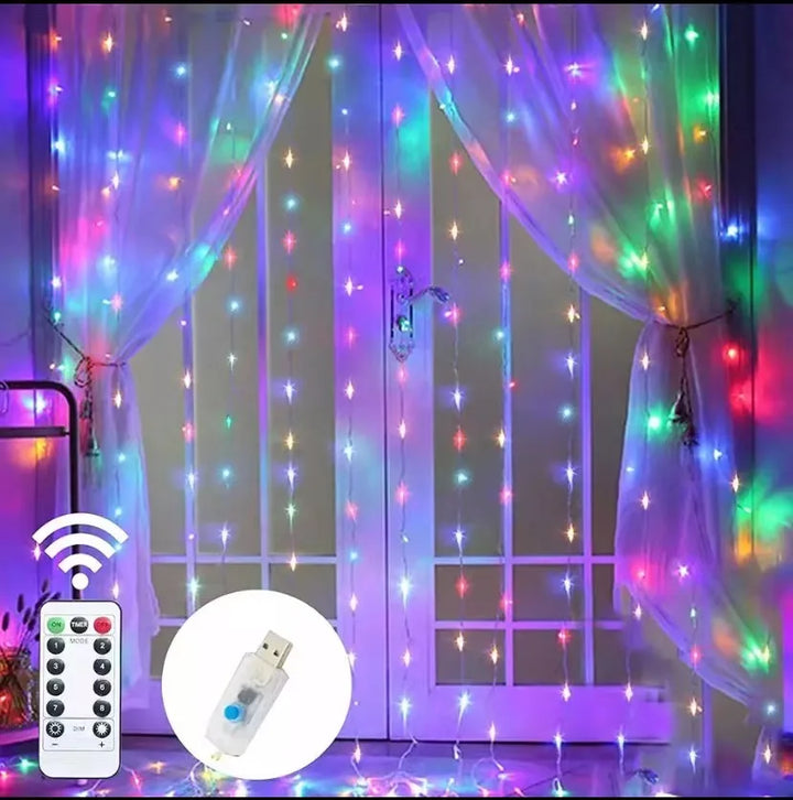 3M LED Curtain String Christmas Fairy Lights - XmasTree Online