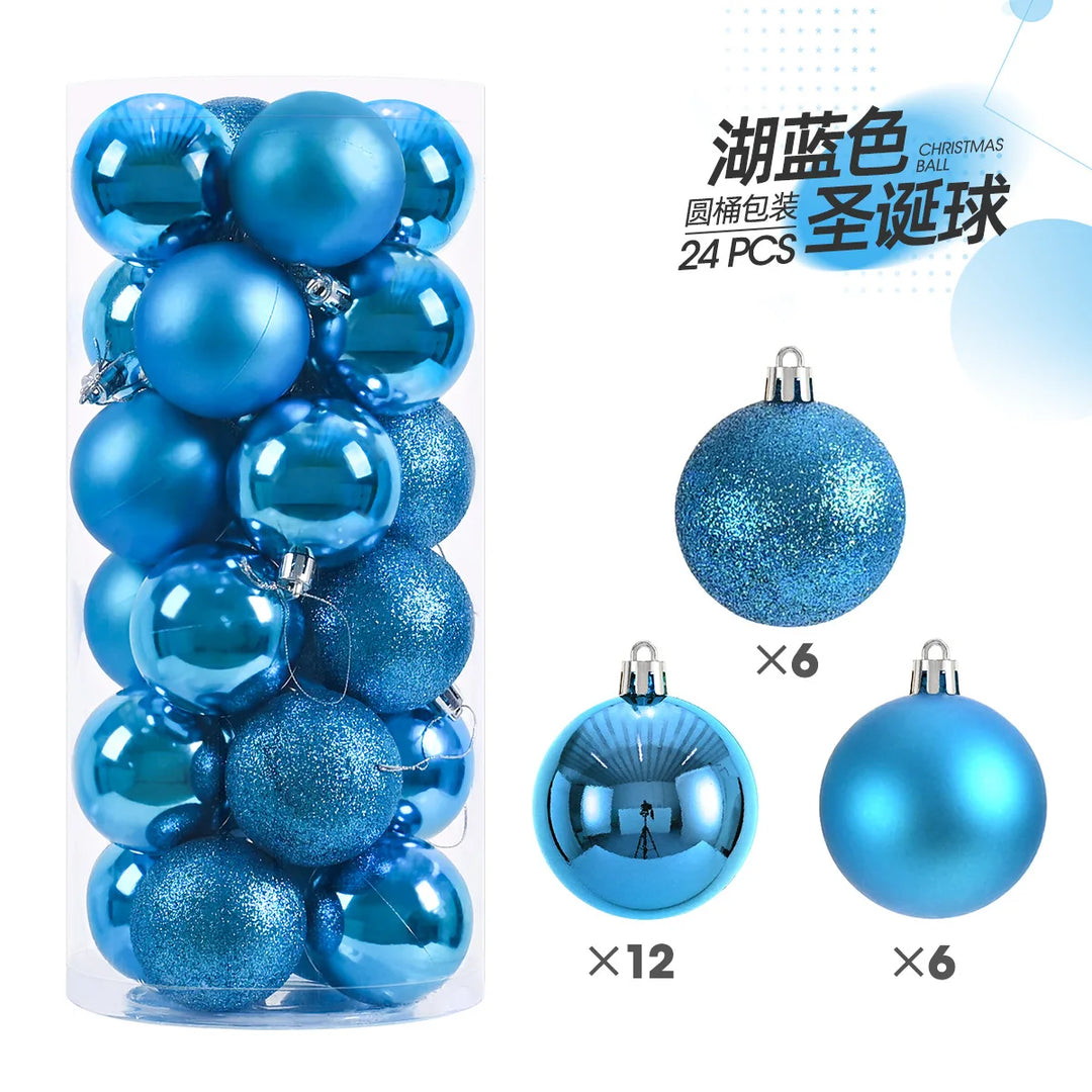 24pcs 3cm Christmas Tree Ornaments – Mini Hanging Ball Decorations