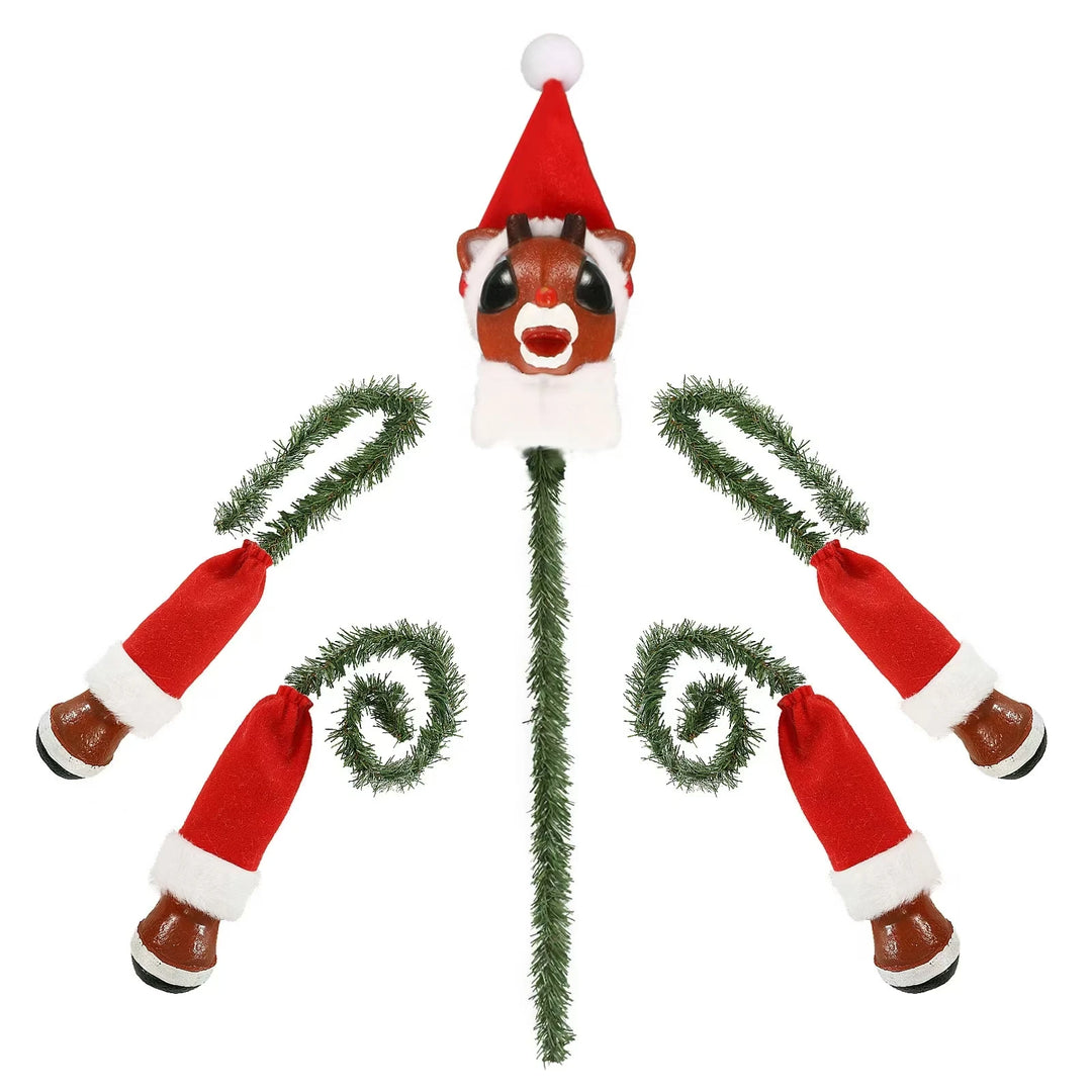 Grinch & Elf Christmas Tree Topper – Head, Arms & Legs Decoration for Xmas Tree & Party