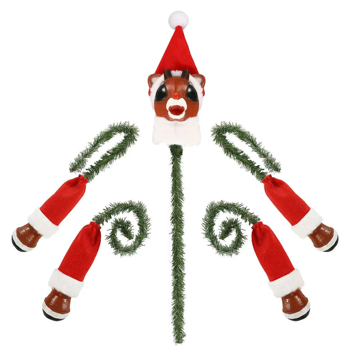 Grinch & Elf Christmas Tree Topper – Head, Arms & Legs Decoration for Xmas Tree & Party