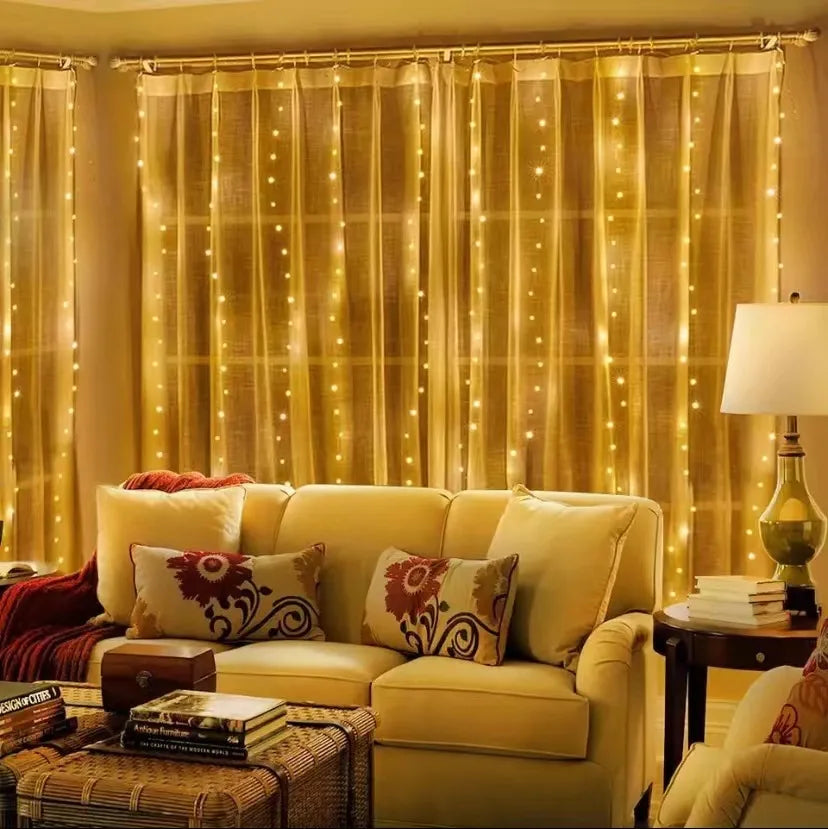 3M LED Curtain String Christmas Fairy Lights - XmasTree Online