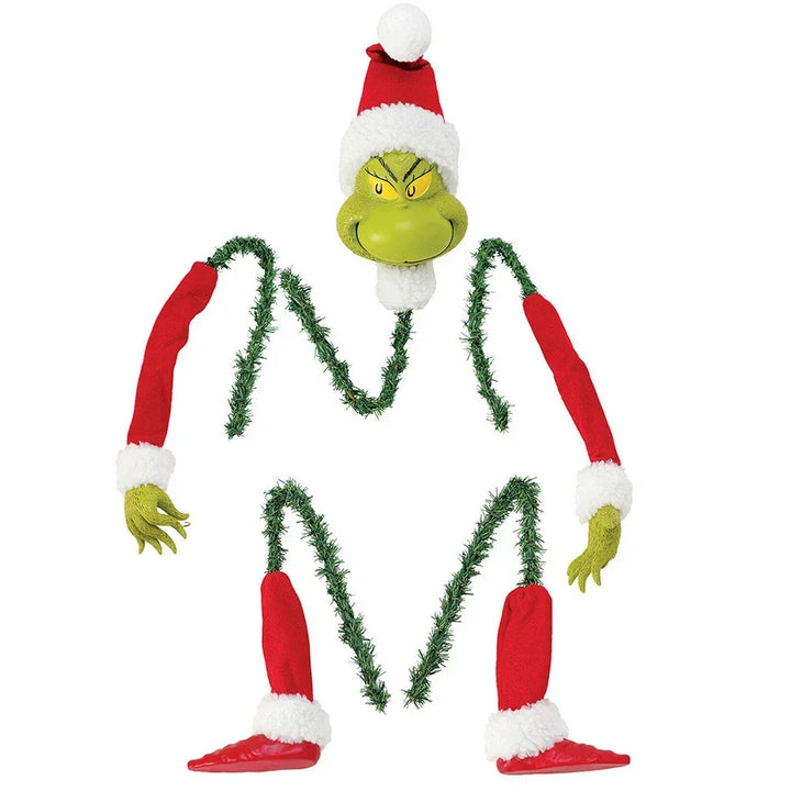 Grinch & Elf Christmas Tree Topper – Head, Arms & Legs Decoration for Xmas Tree & Party